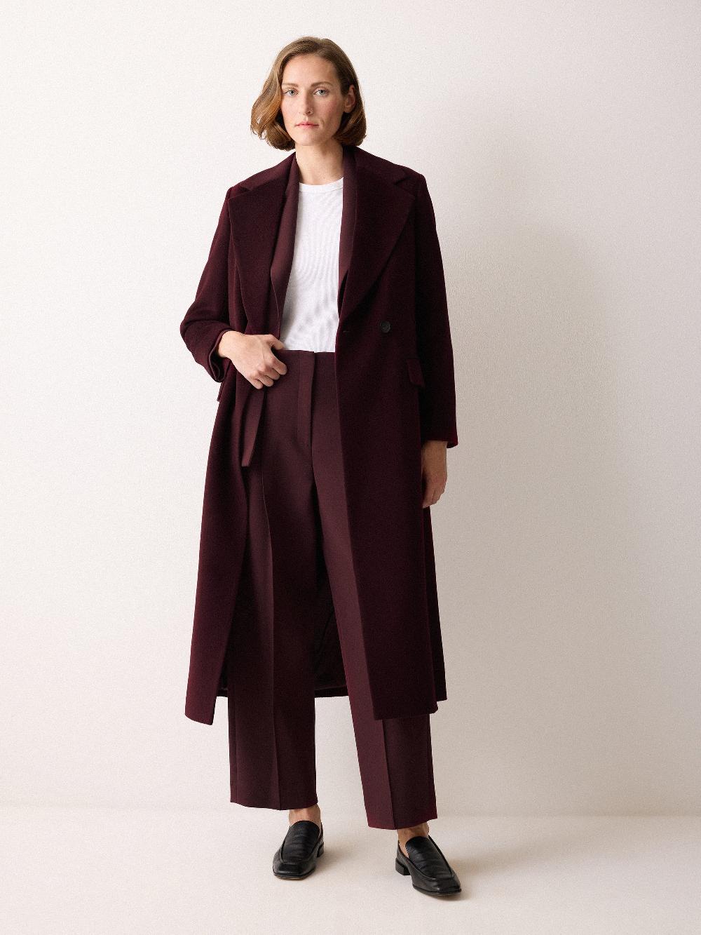 jigsaw Wool Maxi City Coat Purple