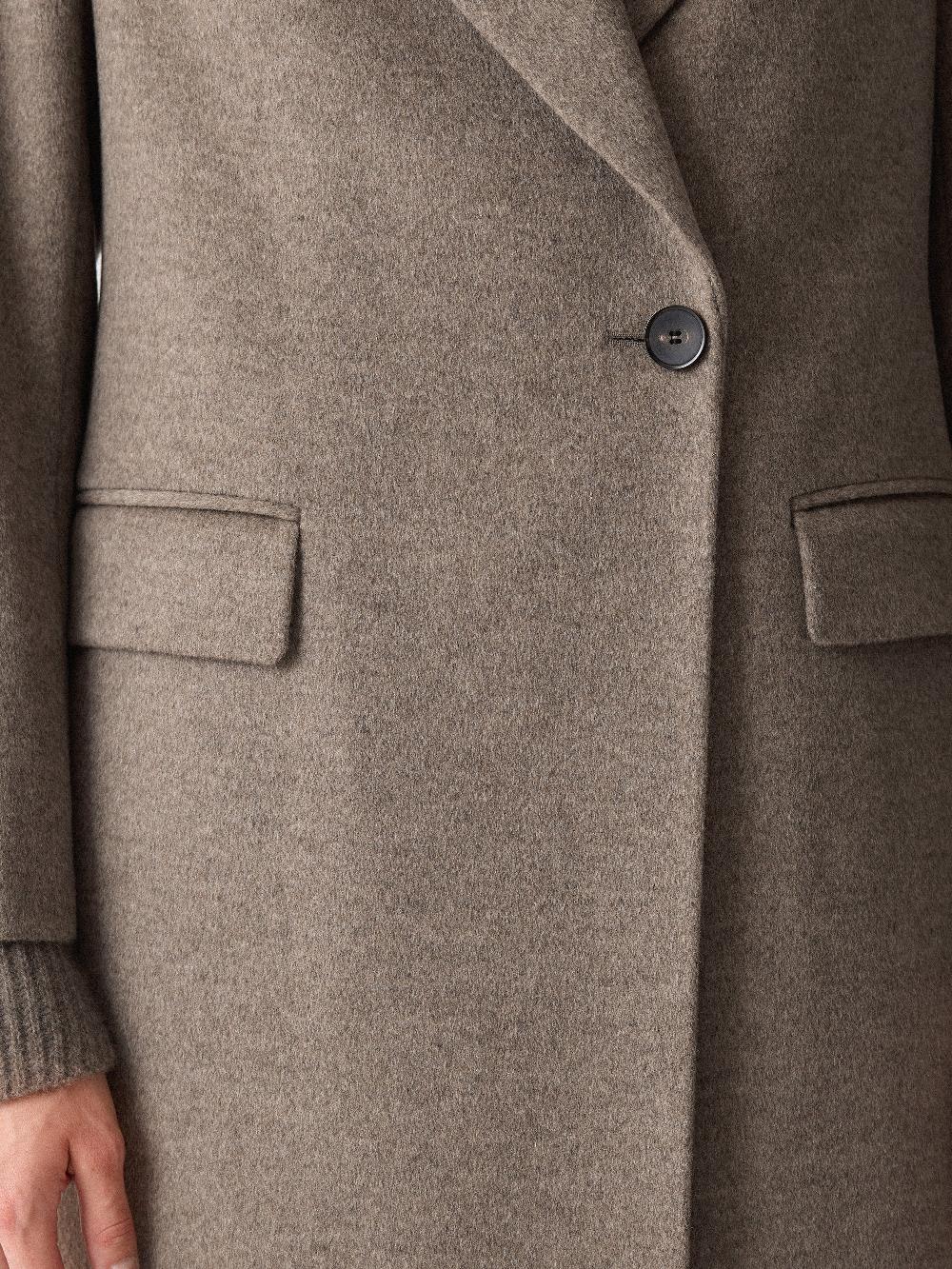 Jigsaw Wool Maxi City Coat Taupe