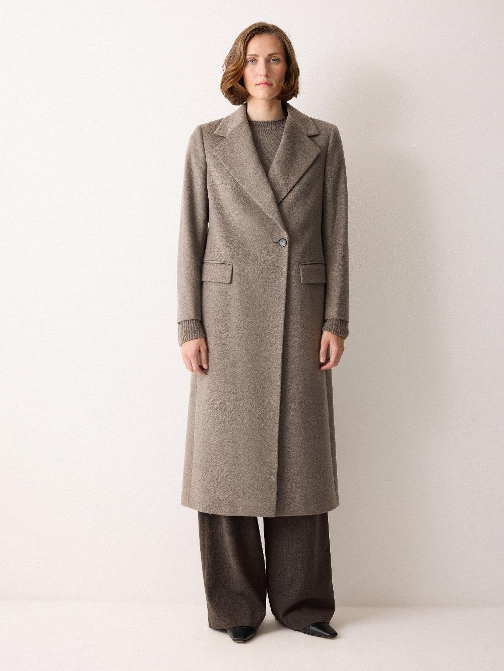 Jigsaw Wool Maxi City Coat Taupe