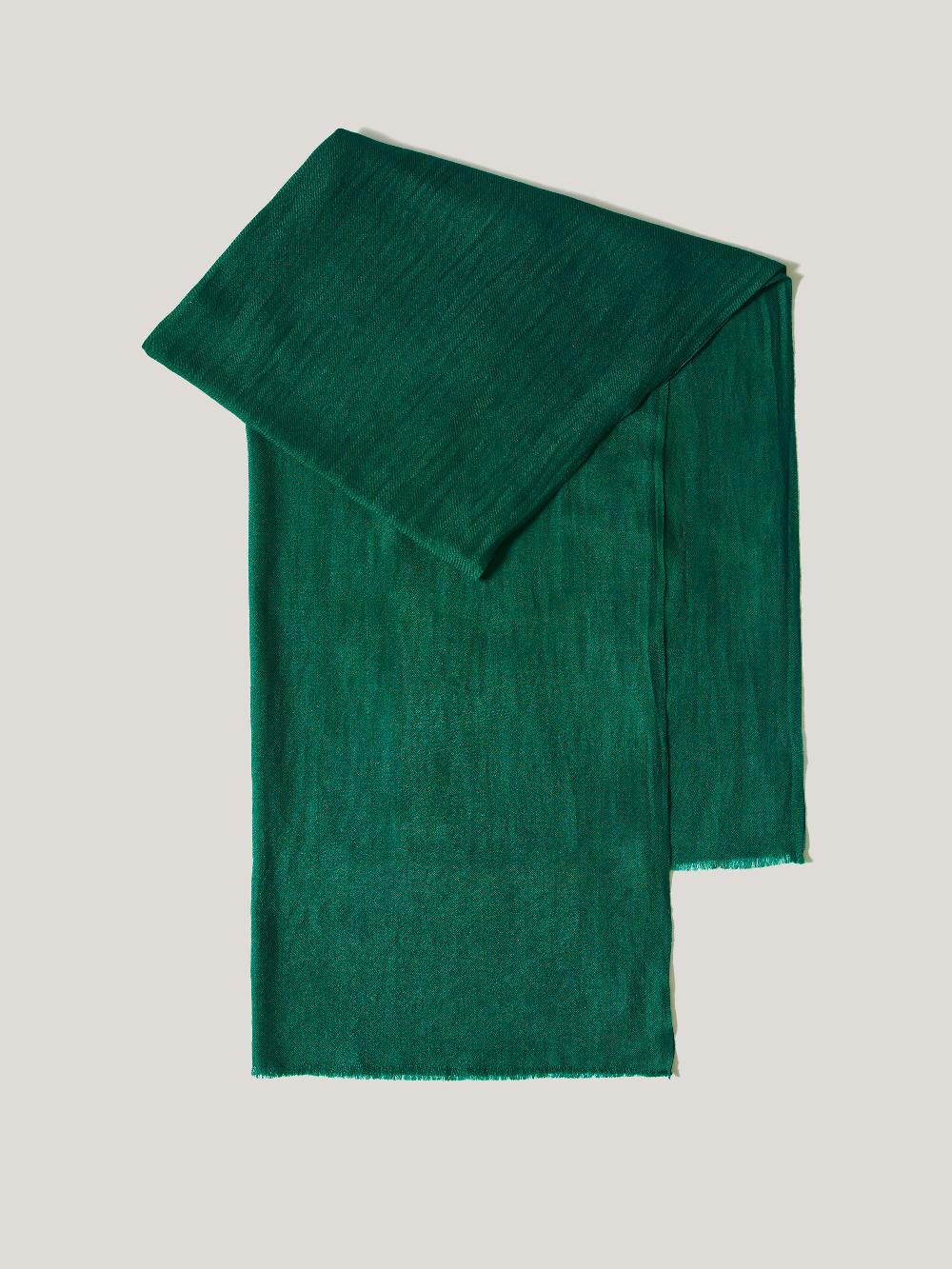 Jigsaw Wool Silk Pashmina Green