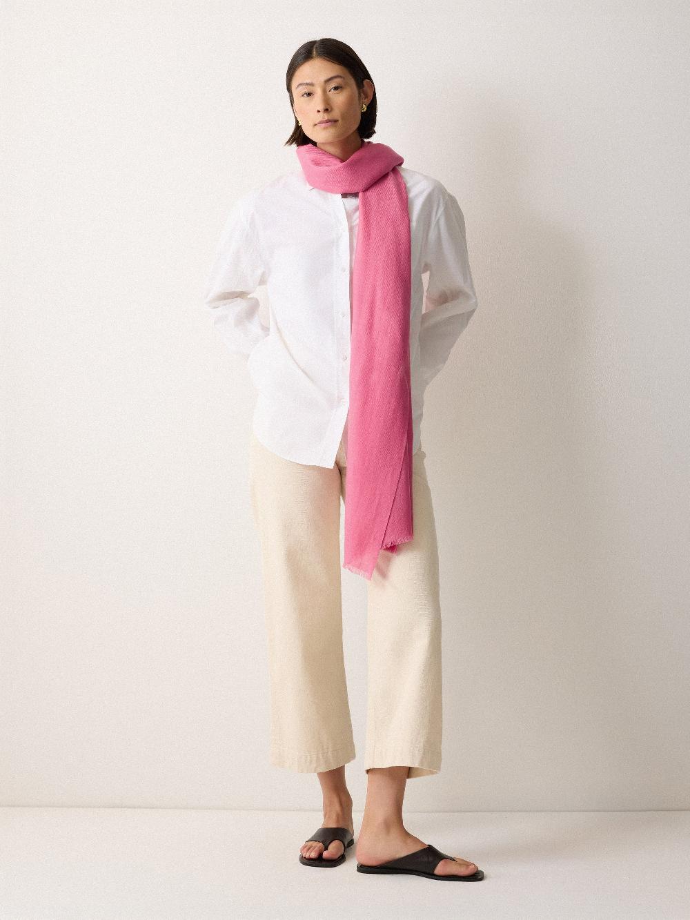 Jigsaw Wool Silk Pashmina Pink