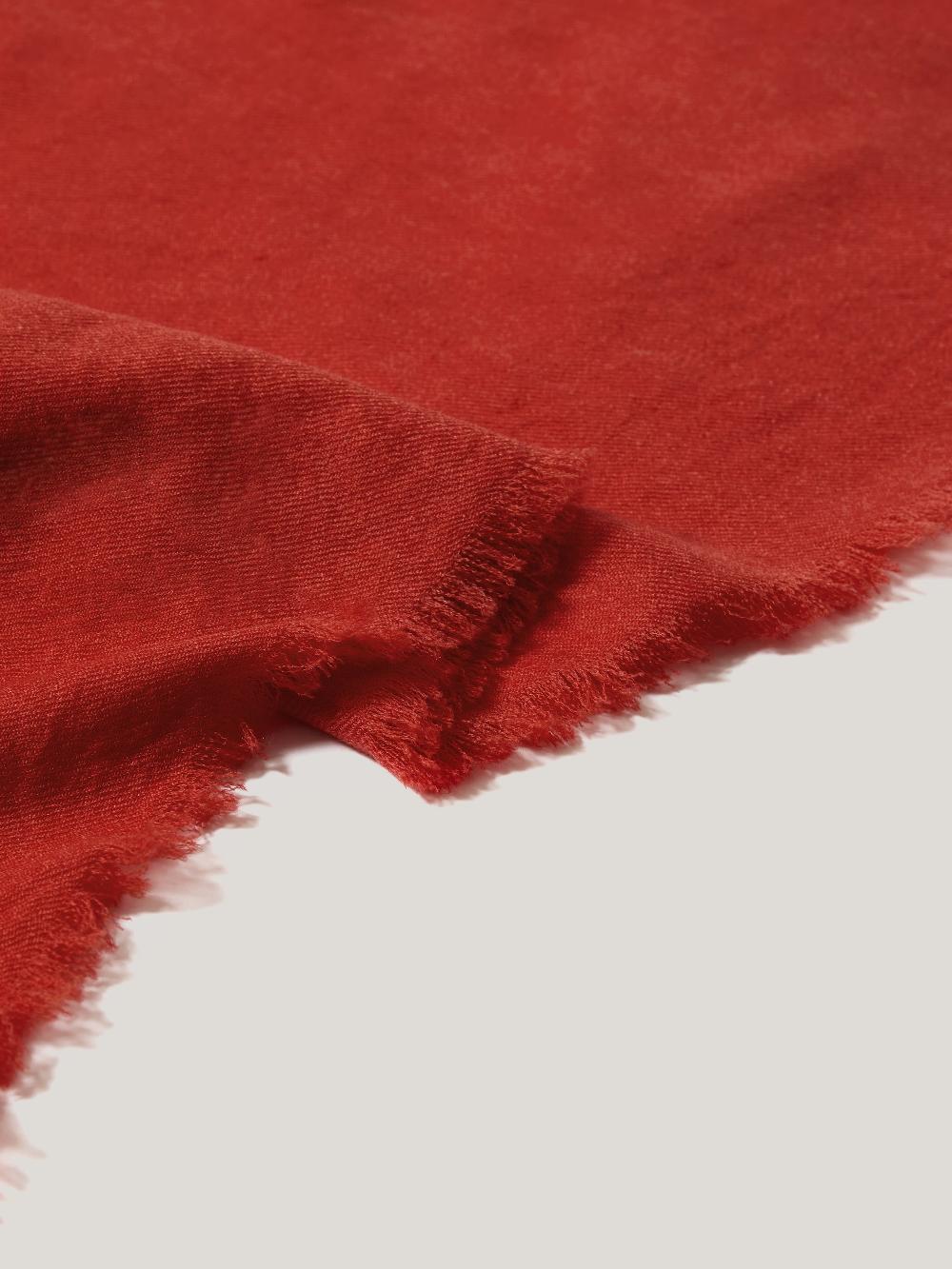 Jigsaw Wool Silk Pashmina Red