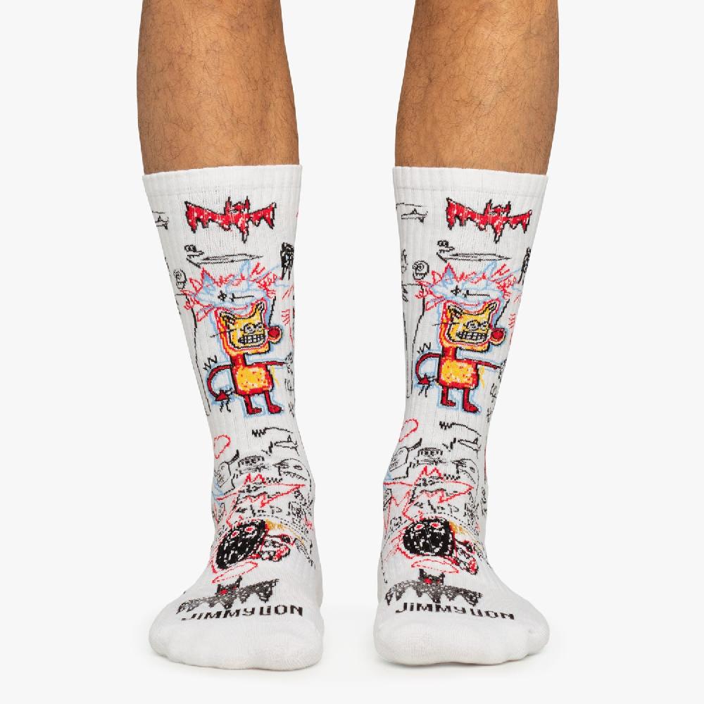 Jimmy Lion Athletic Socks Athletic Basquiat Batman Basquiat X Jimmy Lion