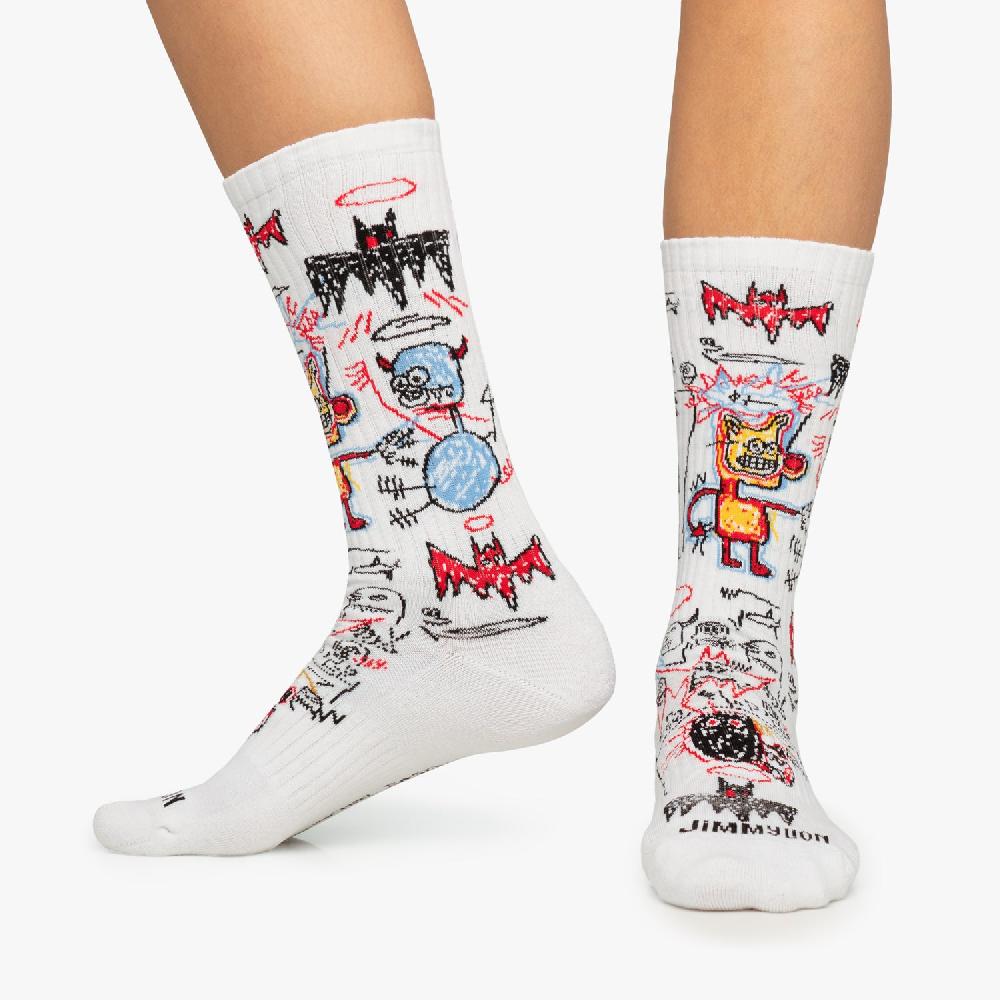 Jimmy Lion Athletic Socks Athletic Basquiat Batman Basquiat X Jimmy Lion