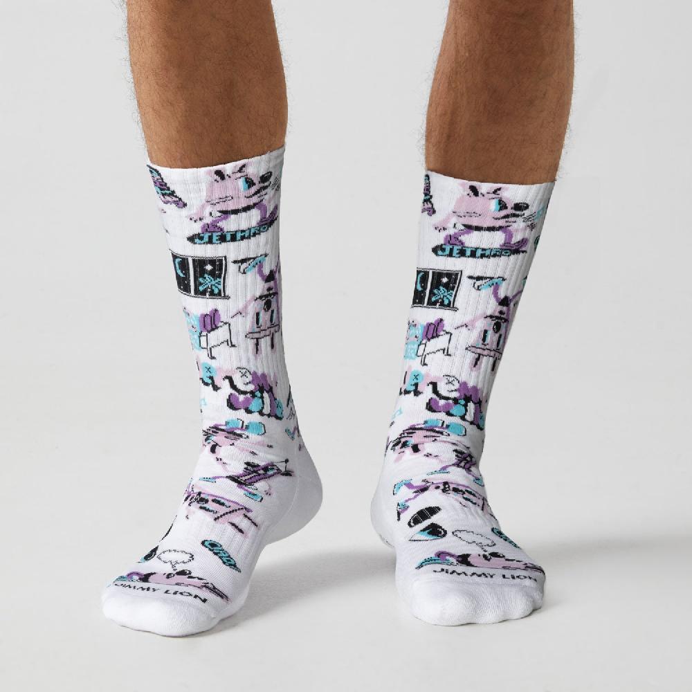 Jimmy Lion Athletic Socks Jethro Pattern Jeremyville X Jimmy Lion