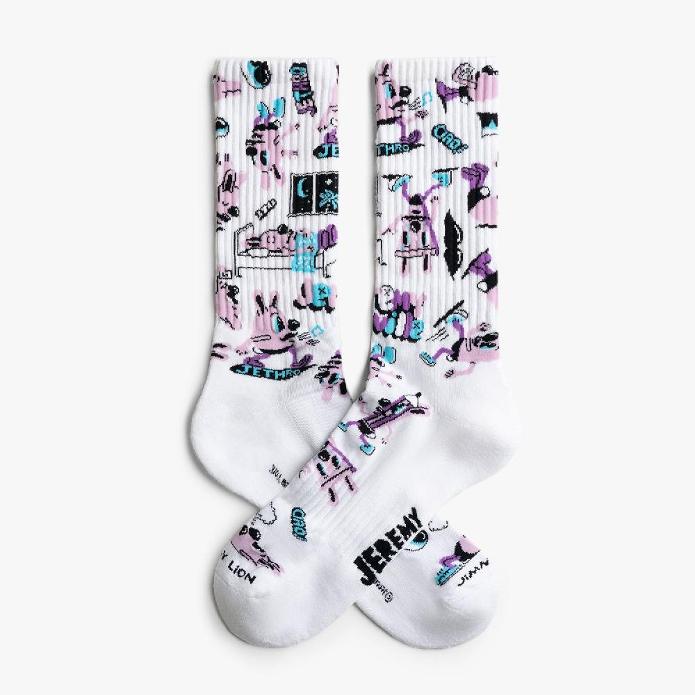 jimmy lion Athletic Socks Jethro Pattern Jeremyville x Jimmy Lion jimmy lion Athletic Socks Jethro Pattern Jeremyville x Jimmy Lion