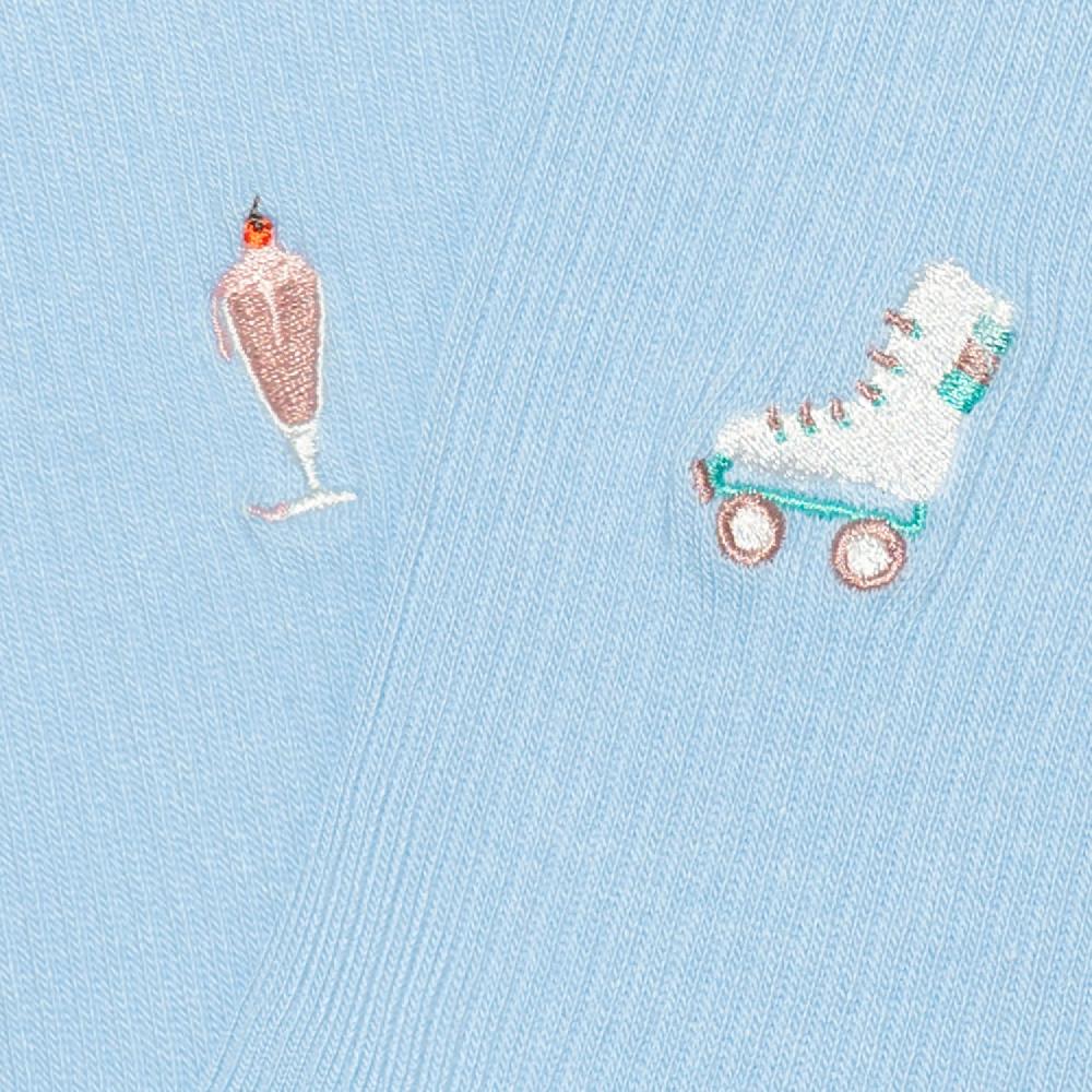 Jimmy Lion Embroidered Socks For Women Rollin' Ice Cream