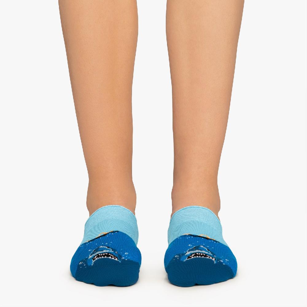 Jimmy Lion Invisible Socks Jaws Shark Attack No Show