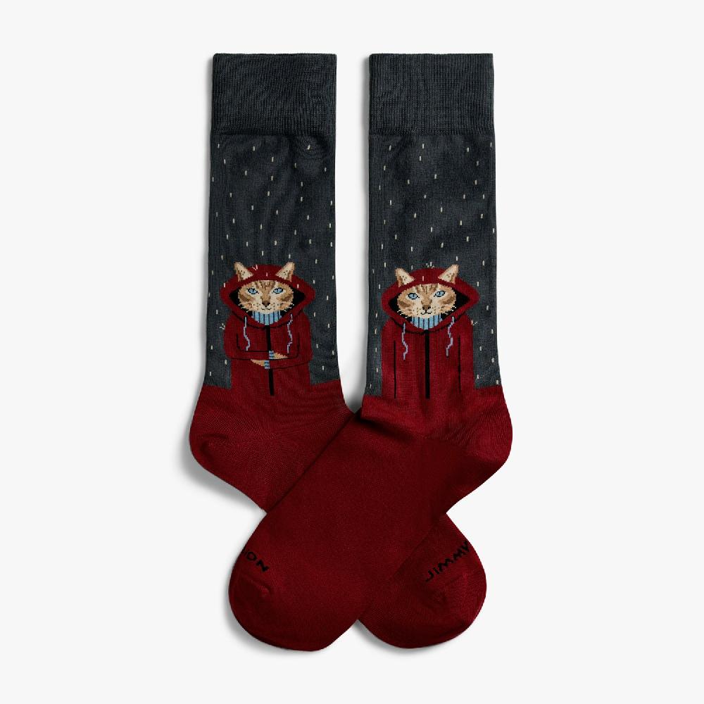 jimmy lion Animal Socks Raining Cat