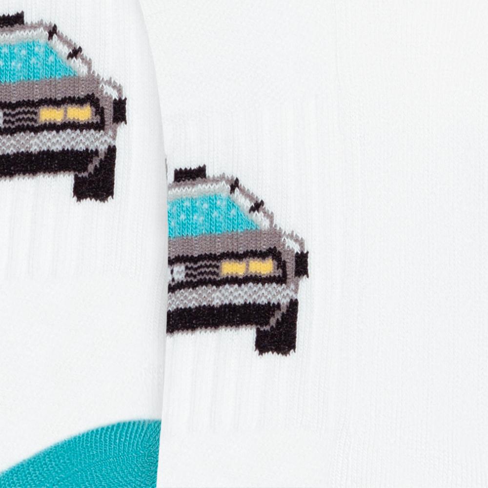 Jimmy Lion Ankle Athletic Delorean Socks Design