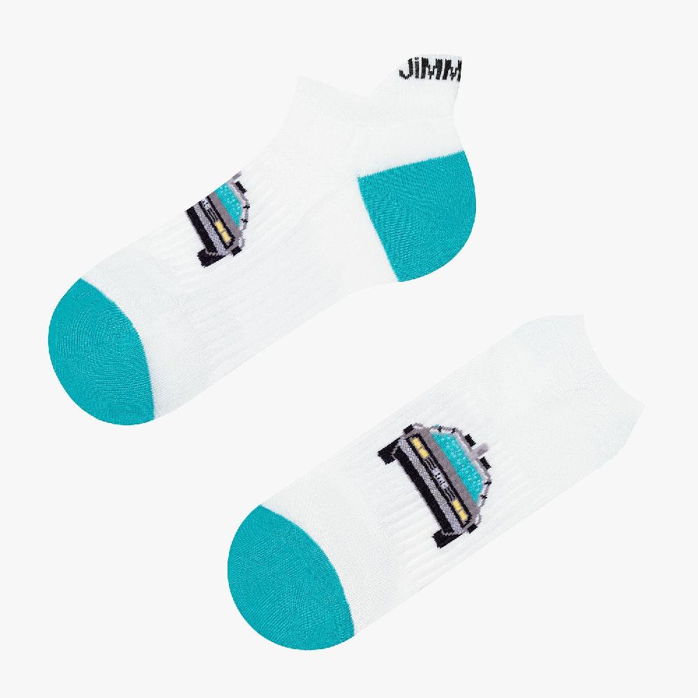 jimmy lion Ankle Athletic Delorean Socks Design