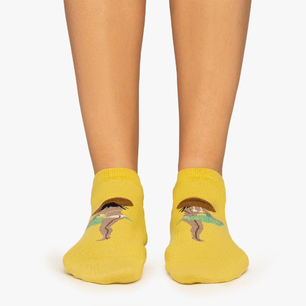 Jimmy Lion Ankle Socks Ankle Caught Nude