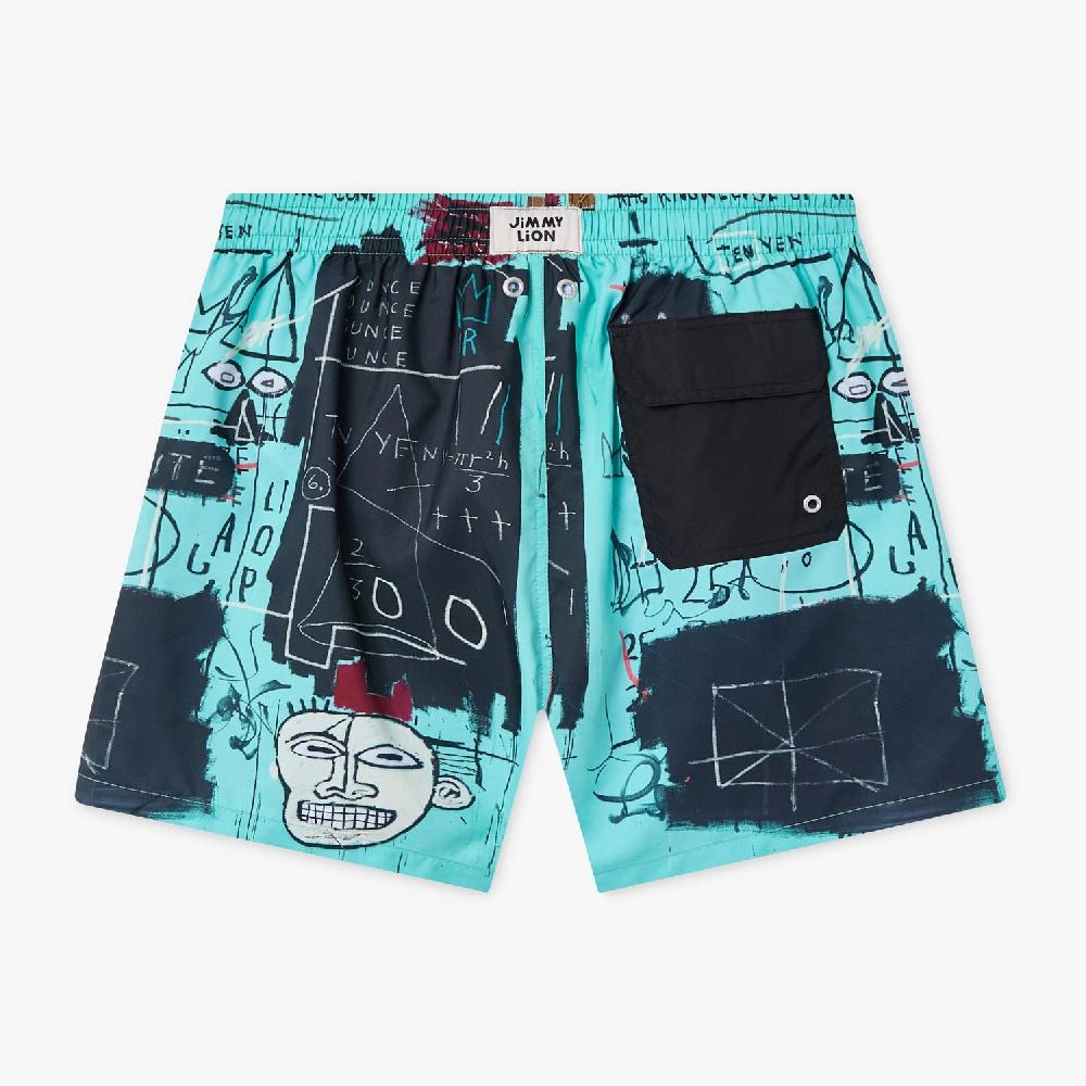 Jimmy Lion Men's Swim Shorts Basquiat Equals Pi