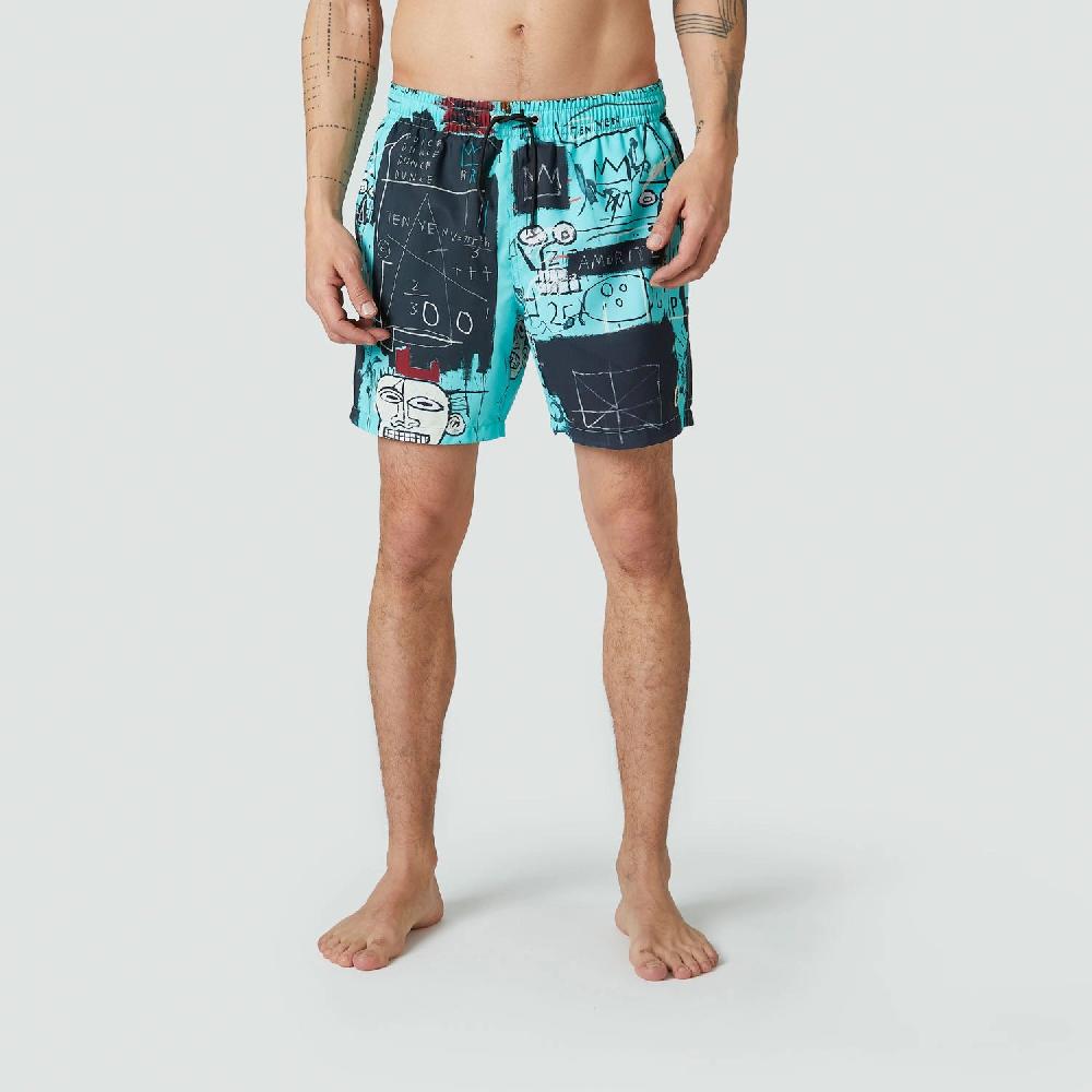 Jimmy Lion Men's Swim Shorts Basquiat Equals Pi