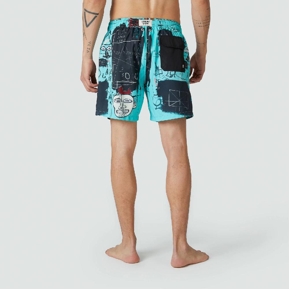 Jimmy Lion Men's Swim Shorts Basquiat Equals Pi