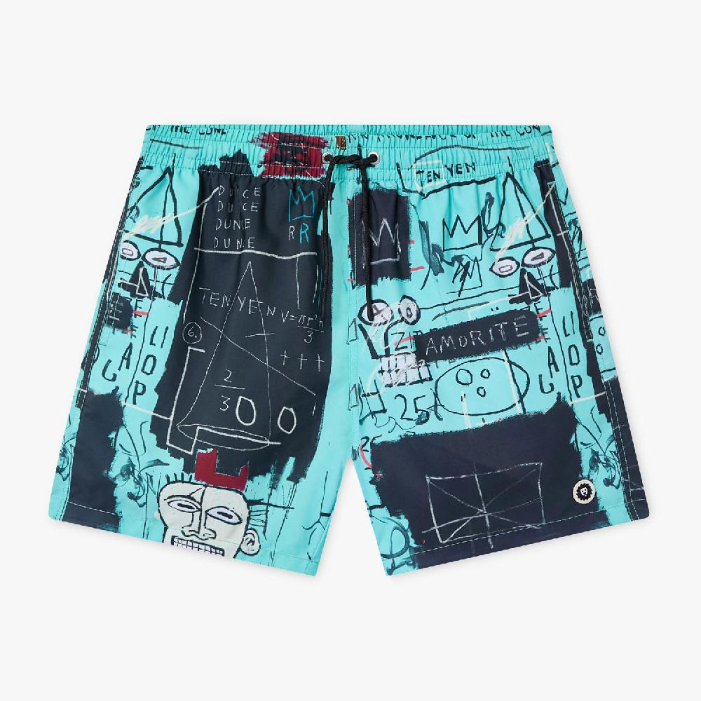 jimmy lion Men's Swim Shorts Basquiat Equals Pi