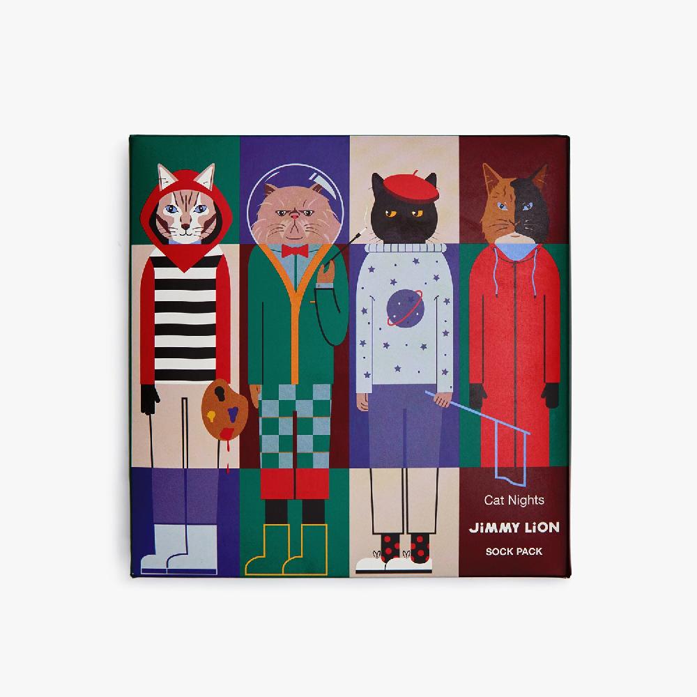 Jimmy Lion Sock Pack For Men & Women Cat Nights