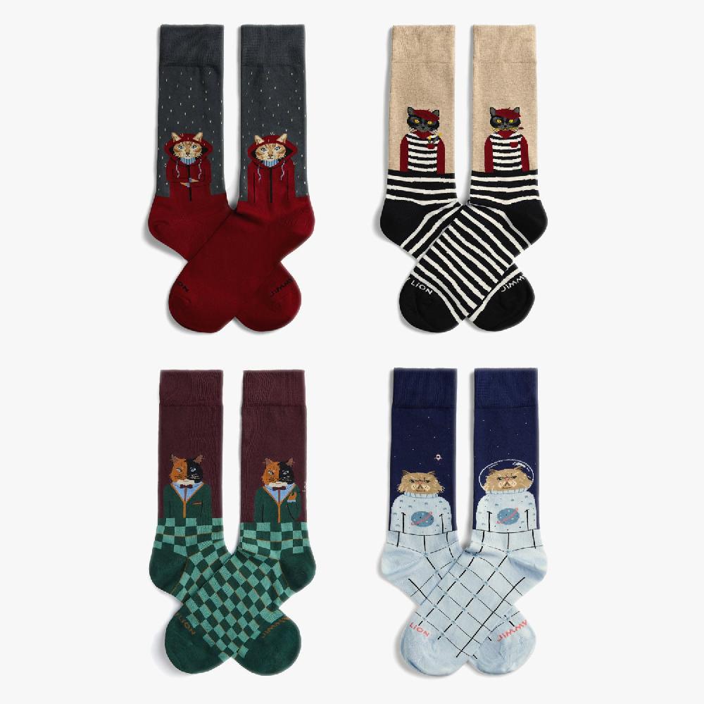 Jimmy Lion Sock Pack For Men & Women Cat Nights
