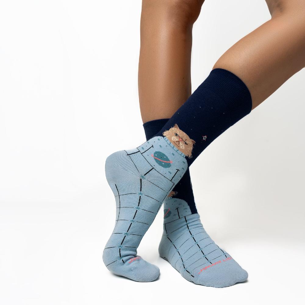 Jimmy Lion Unisex Cat Socks Space Cat