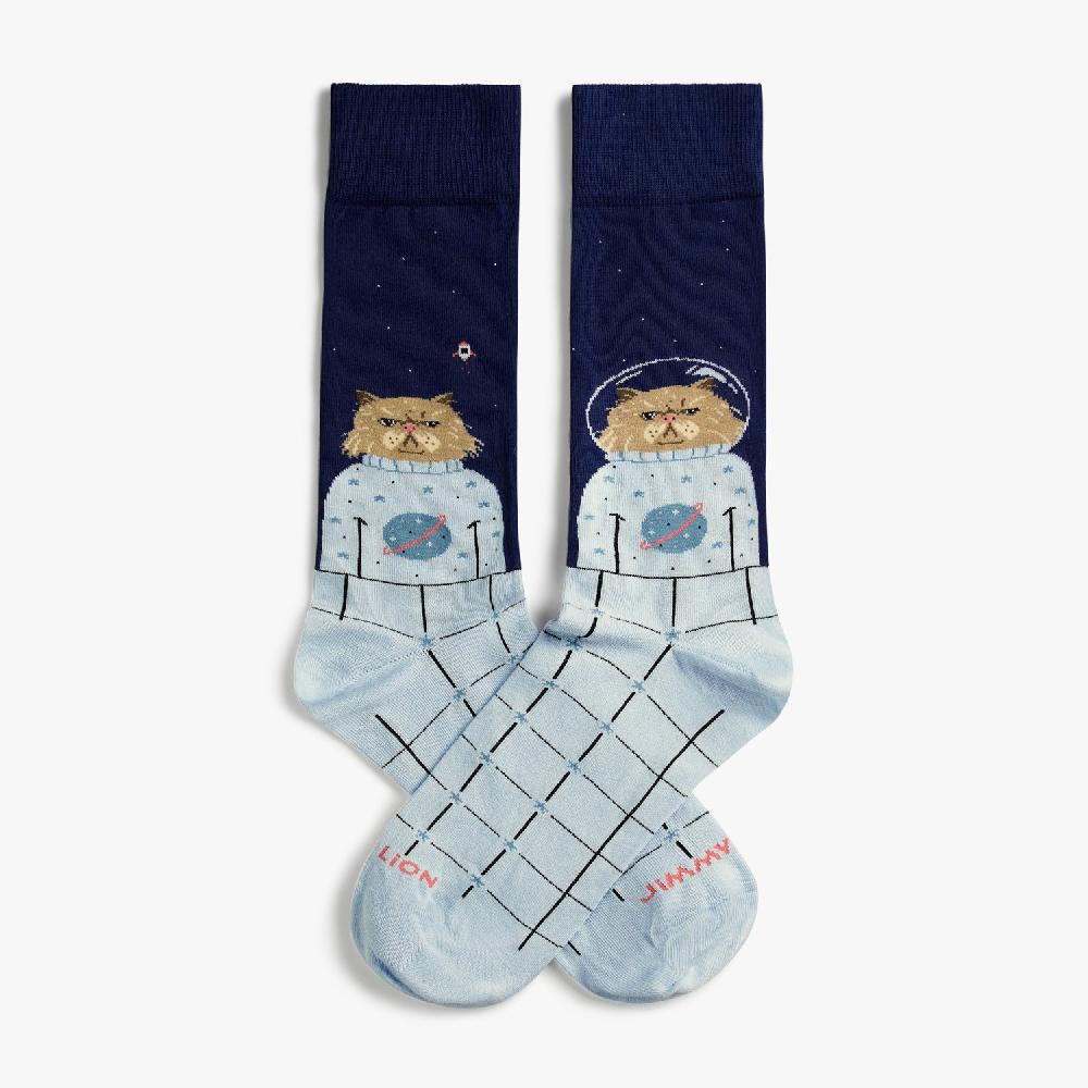 jimmy lion Unisex Cat Socks Space Cat