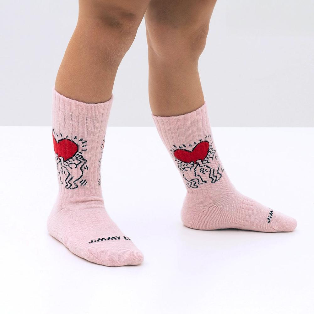 Jimmy Lion Kids' Socks Athletic Keith Haring Heart Keith Haring X Jimmy Lion