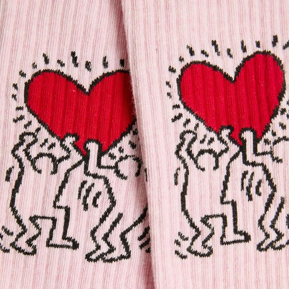 Jimmy Lion Kids' Socks Athletic Keith Haring Heart Keith Haring X Jimmy Lion