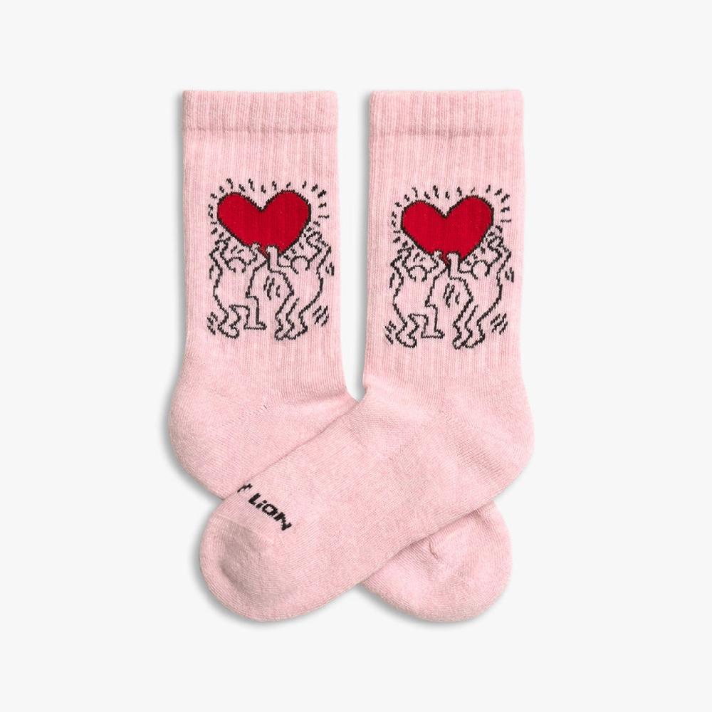 jimmy lion Kids' Socks Athletic Keith Haring Heart Keith Haring x Jimmy Lion