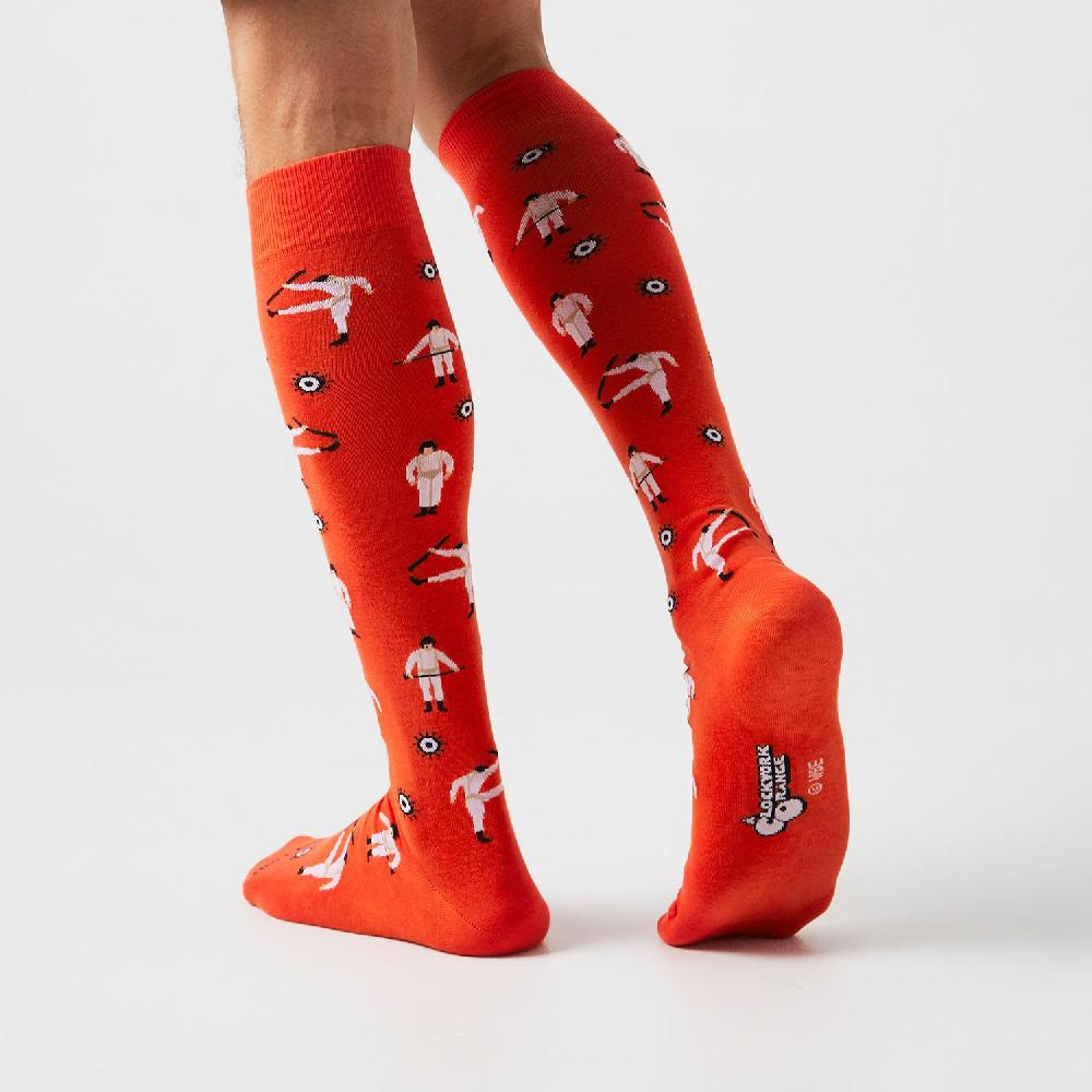 Jimmy Lion Knee High Socks Clockwork Orange - Pattern Stanley Kubrick X Jimmy Lion