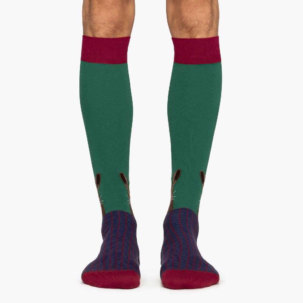 Jimmy Lion Knee High Socks For Men And Women KH L Hare Head Design L Jimmy Lion