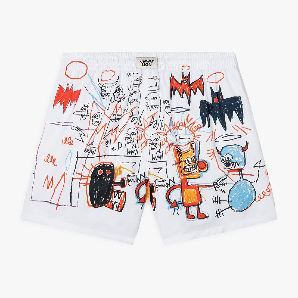 Jimmy Lion Men's Swim Shorts Basquiat Batman Basquiat X Jimmy Lion