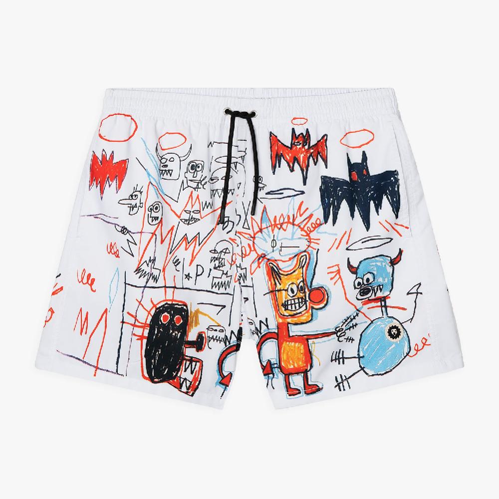jimmy lion Men's Swim Shorts Basquiat Batman Basquiat x Jimmy Lion