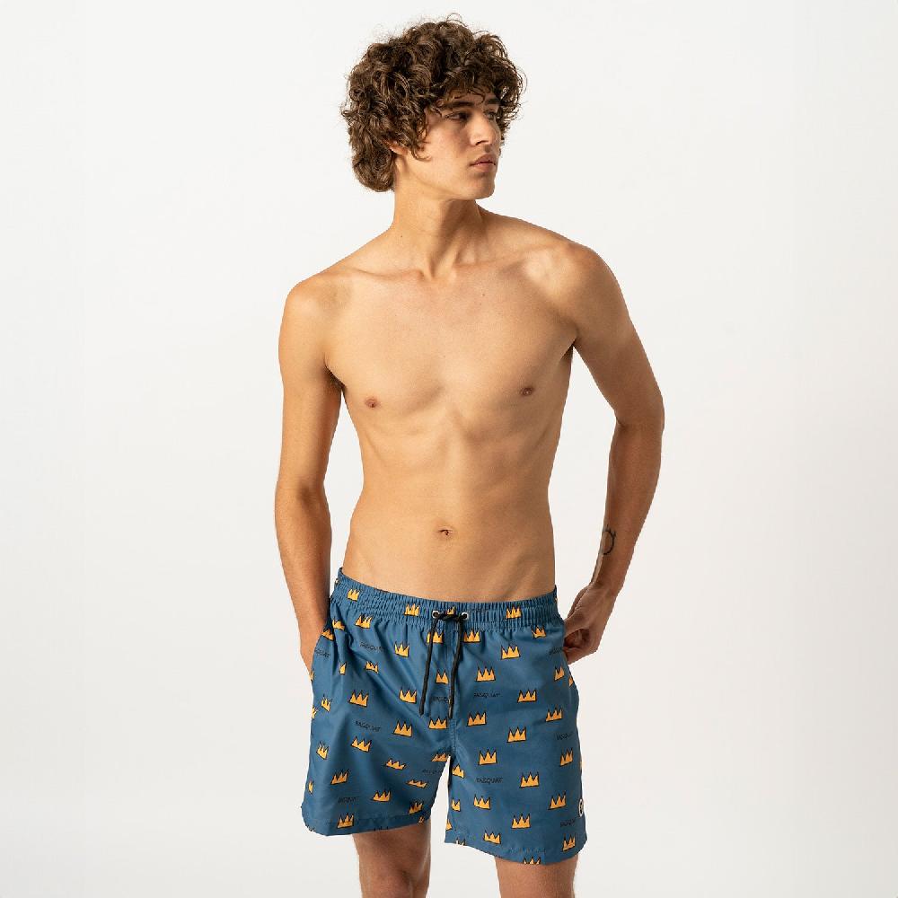 Jimmy Lion Men's Swim Shorts Basquiat Crown Basquiat X Jimmy Lion