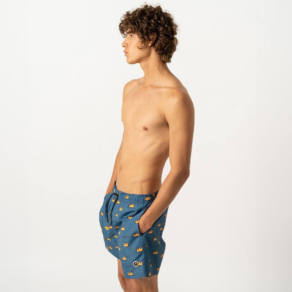 Jimmy Lion Men's Swim Shorts Basquiat Crown Basquiat X Jimmy Lion
