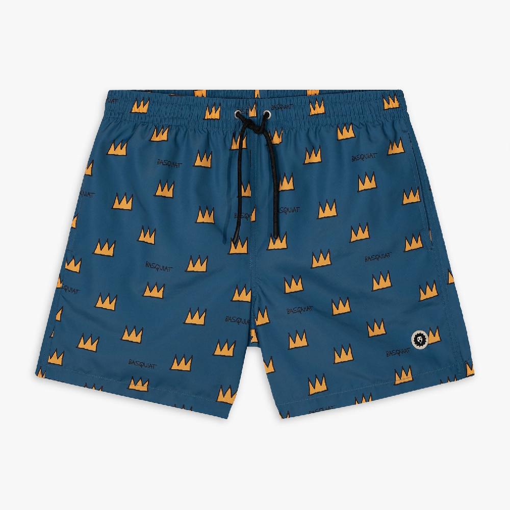 jimmy lion Men's Swim Shorts Basquiat Crown Basquiat x Jimmy Lion