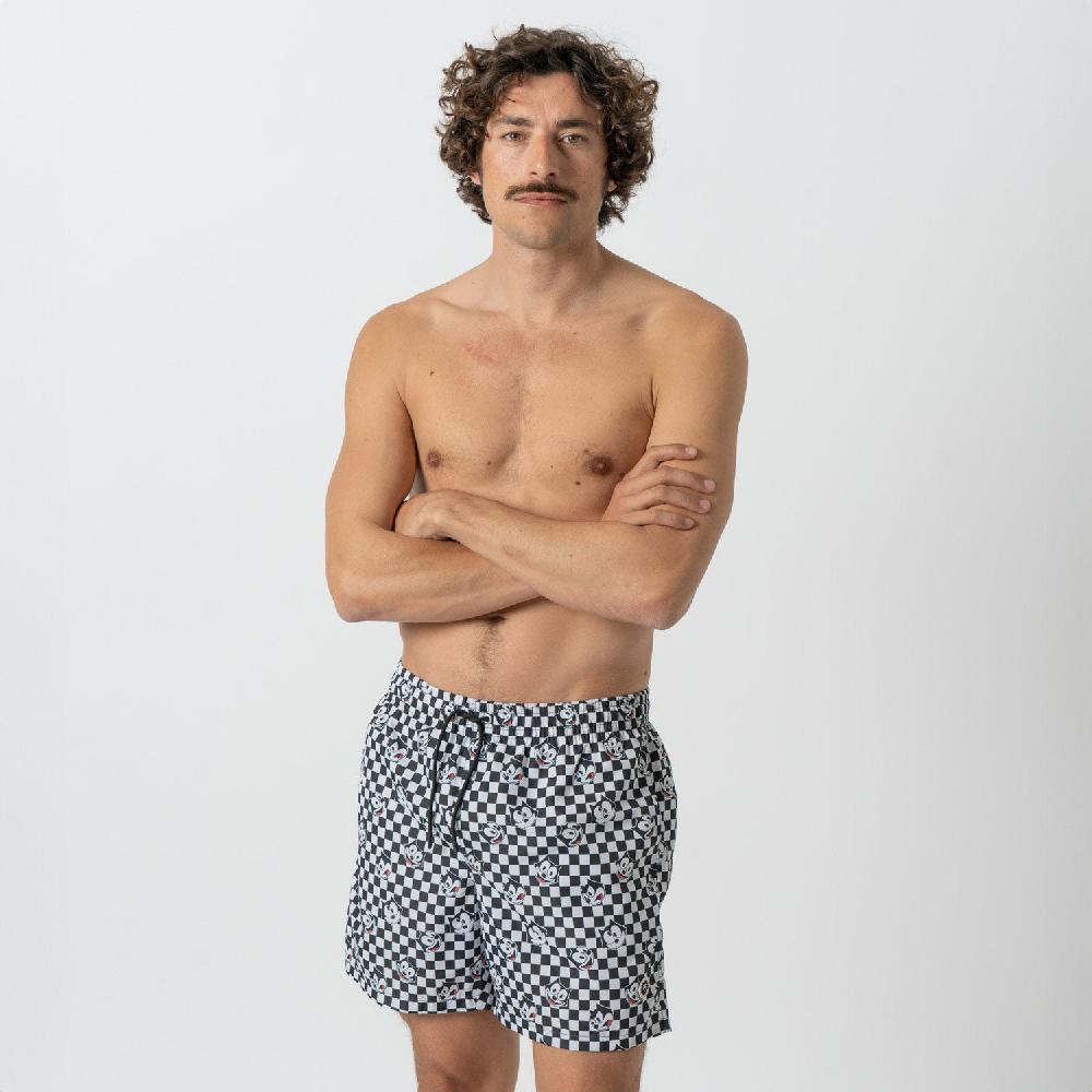 Jimmy Lion Men's Swim Shorts Felix Check Felix The Cat X Jimmy Lion