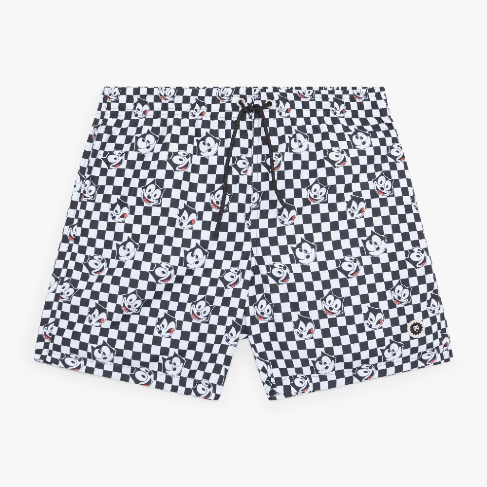 jimmy lion Men's Swim Shorts Felix Check Felix the Cat x Jimmy Lion