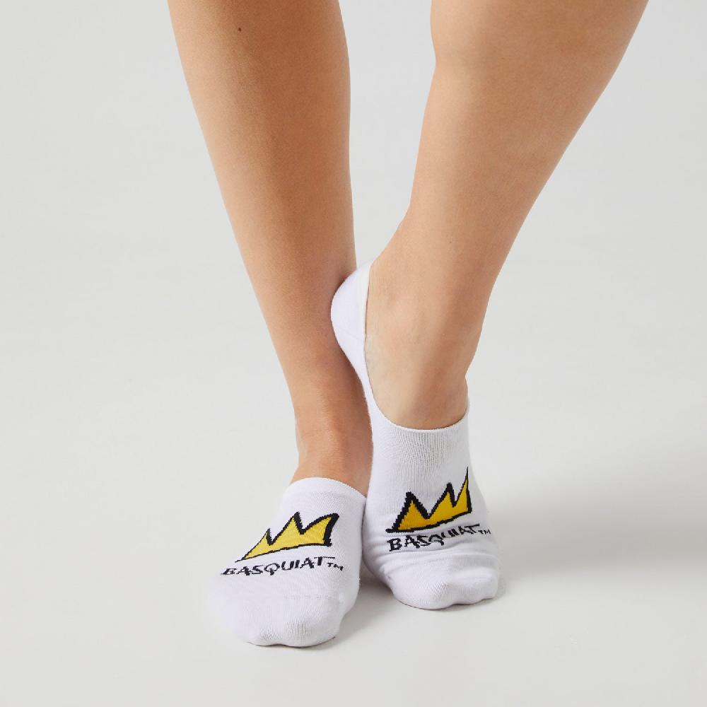 Jimmy Lion No Show Socks Basquiat Crown Basquiat X Jimmy Lion