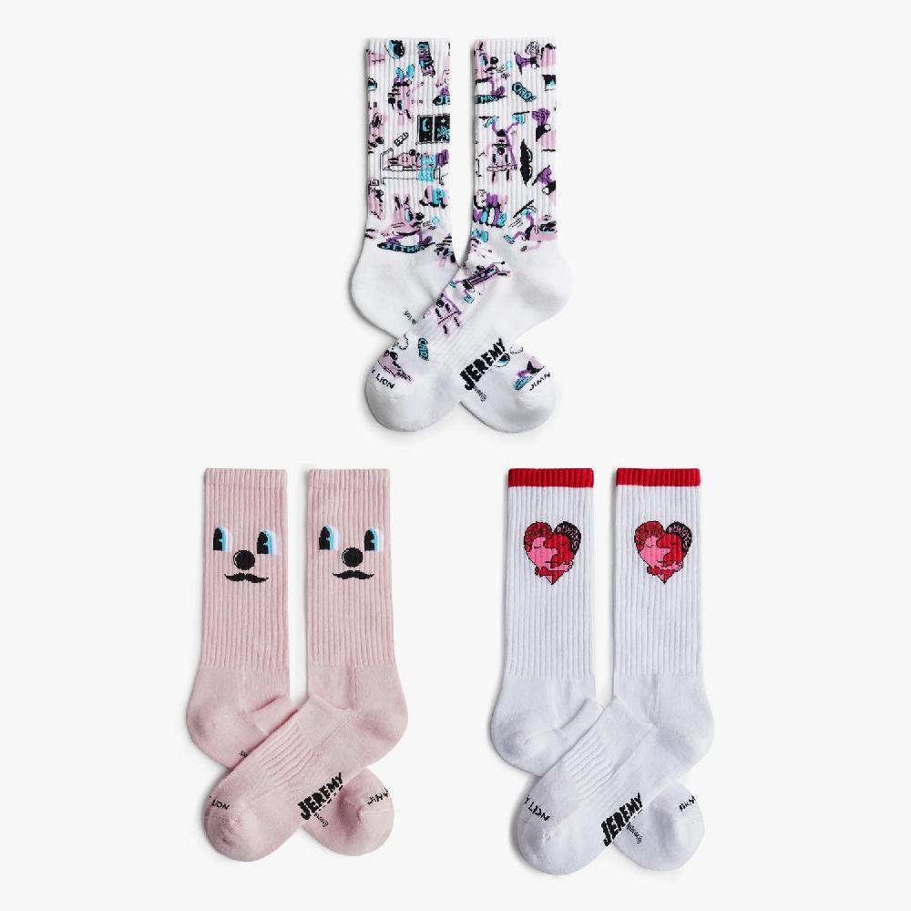 Jimmy Lion Pack Of Unisex Athletic Socks Jeremyville X Jimmy Lion