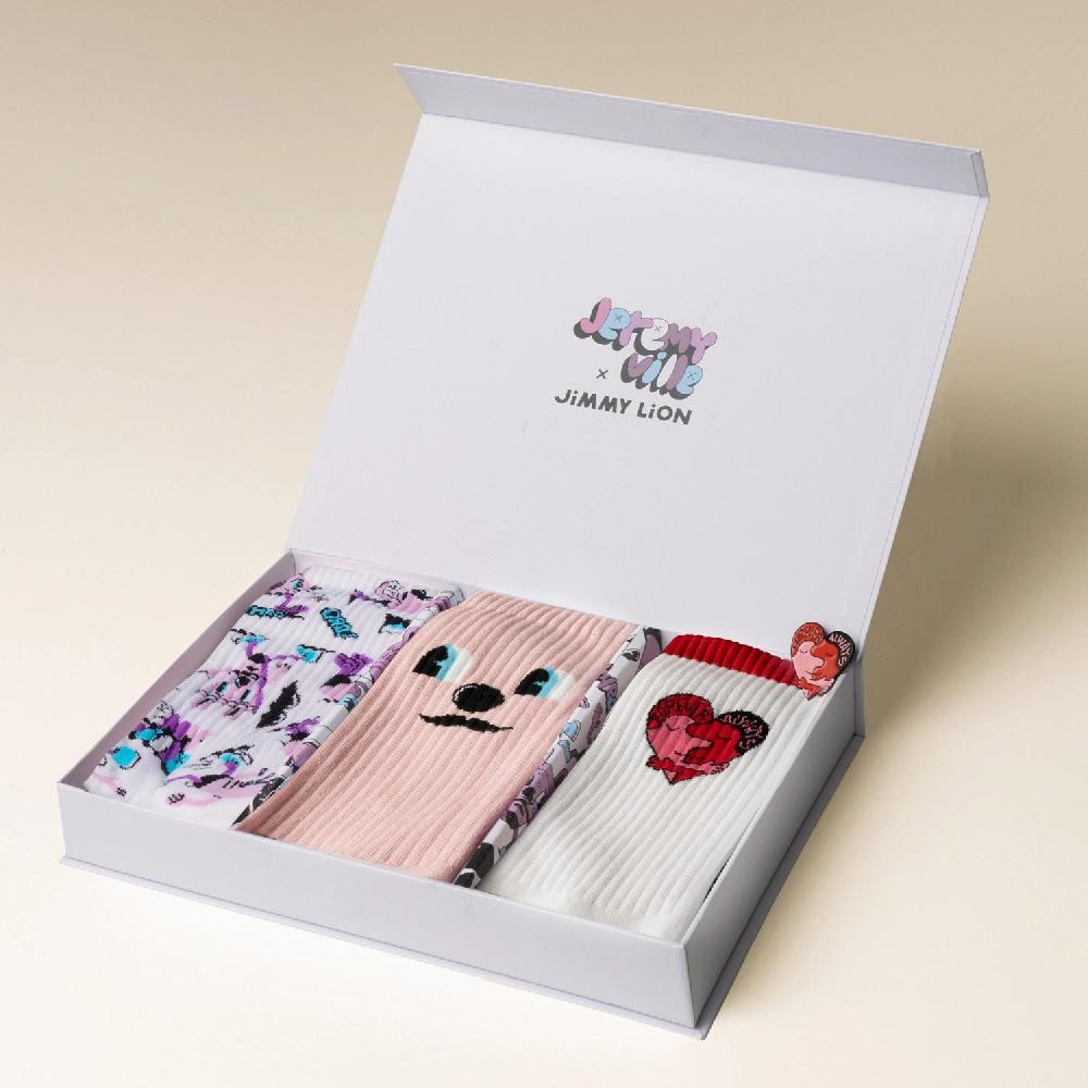 jimmy lion Pack of Unisex Athletic Socks Jeremyville x Jimmy Lion