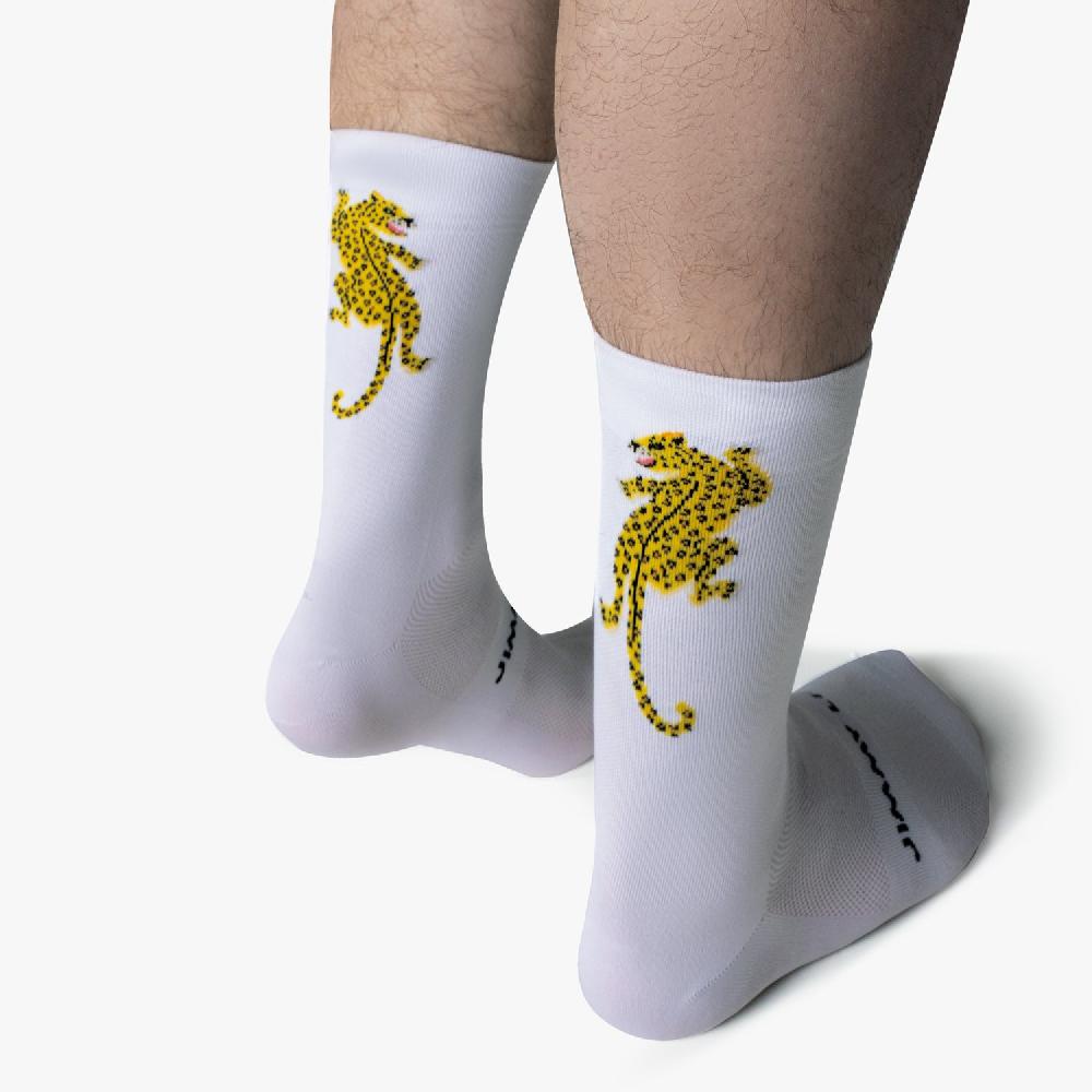 Jimmy Lion Running & Cycling Socks Performance Leopard