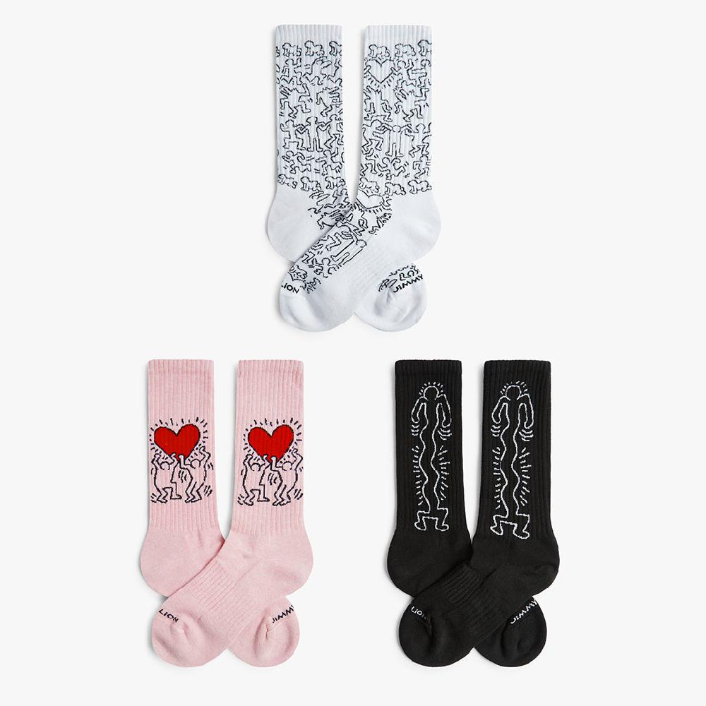 Jimmy Lion Sock Gift Pack Athletic Keith Haring Pack Keith Haring X Jimmy Lion