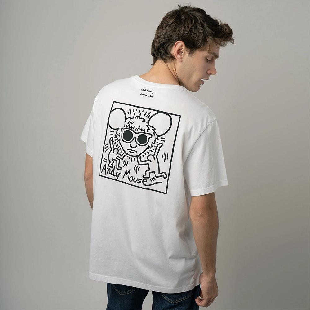Jimmy Lion Unisex T-Shirt Andy Mouse Tee Keith Haring X Jimmy Lion