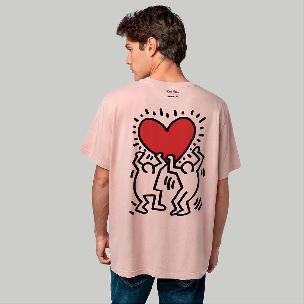 Jimmy Lion Unisex T-Shirt Heart Tee Keith Haring X Jimmy Lion