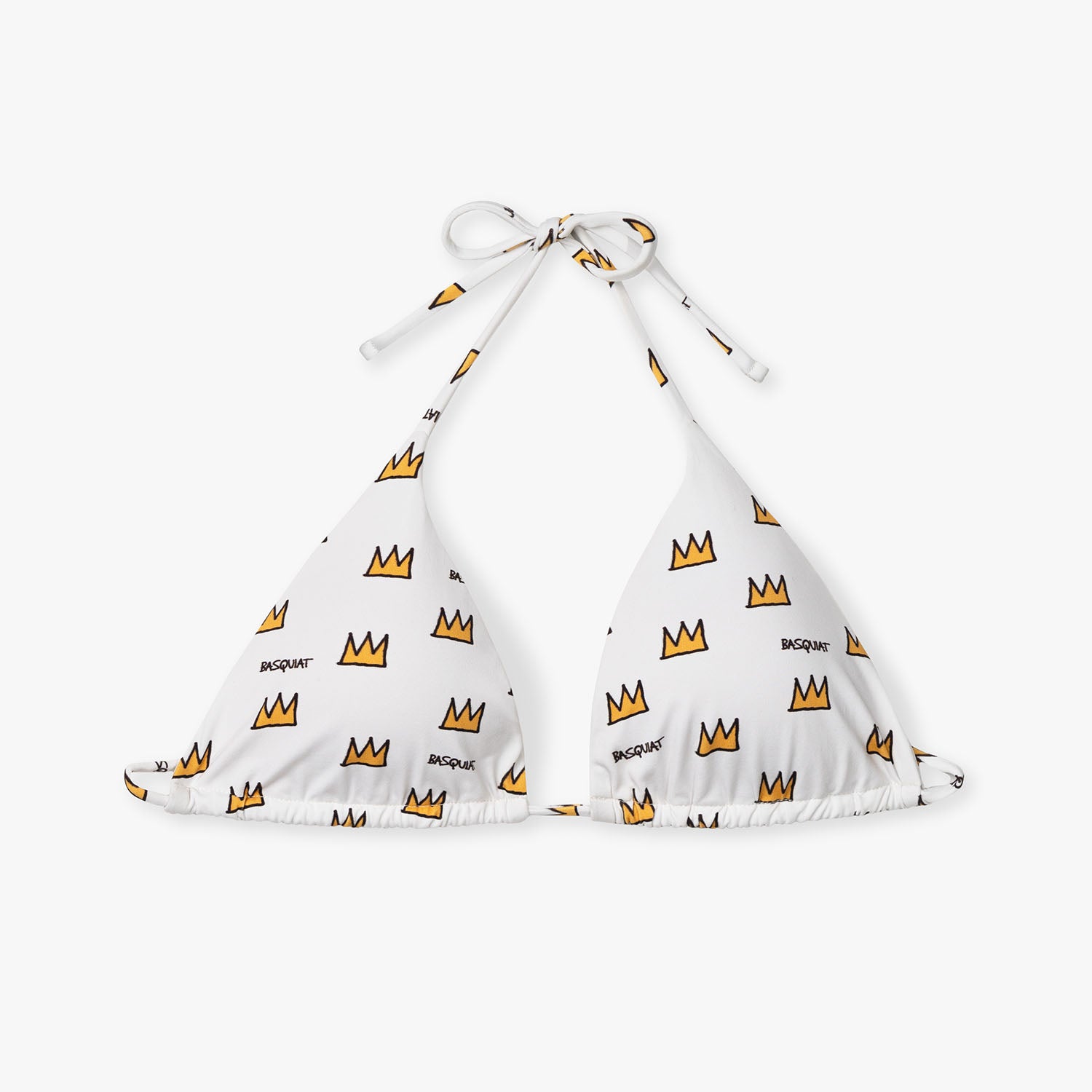 jimmy lion Women's Bikini Top Basquiat Crown Basquiat x Jimmy Lion