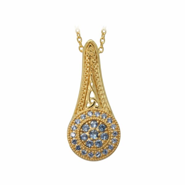 Jmh 18ct Gold Plated Sterling Silver Elegance Pendant - 2555 JMH Jewellery