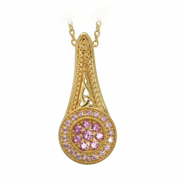 Jmh 18ct Gold Plated Sterling Silver Elegance Pendant - 2555 JMH Jewellery