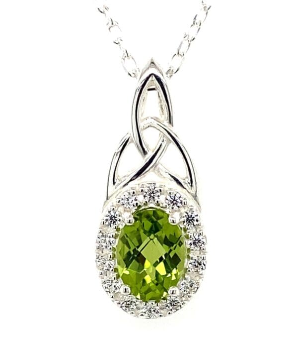 jmh Celtic Gemstone Pendant with Choice of Gems - 2162 Peridot JMH Jewellery