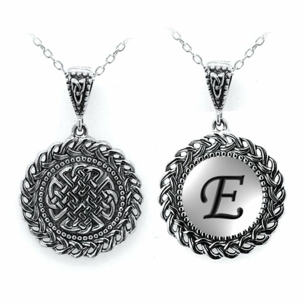 jmh Celtic Initial Dara Knot Pendant - 2561 E JMH Jewellery