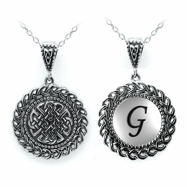 jmh Celtic Initial Dara Knot Pendant - 2561 G JMH Jewellery