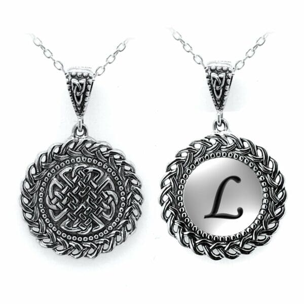 jmh Celtic Initial Dara Knot Pendant - 2561 L JMH Jewellery